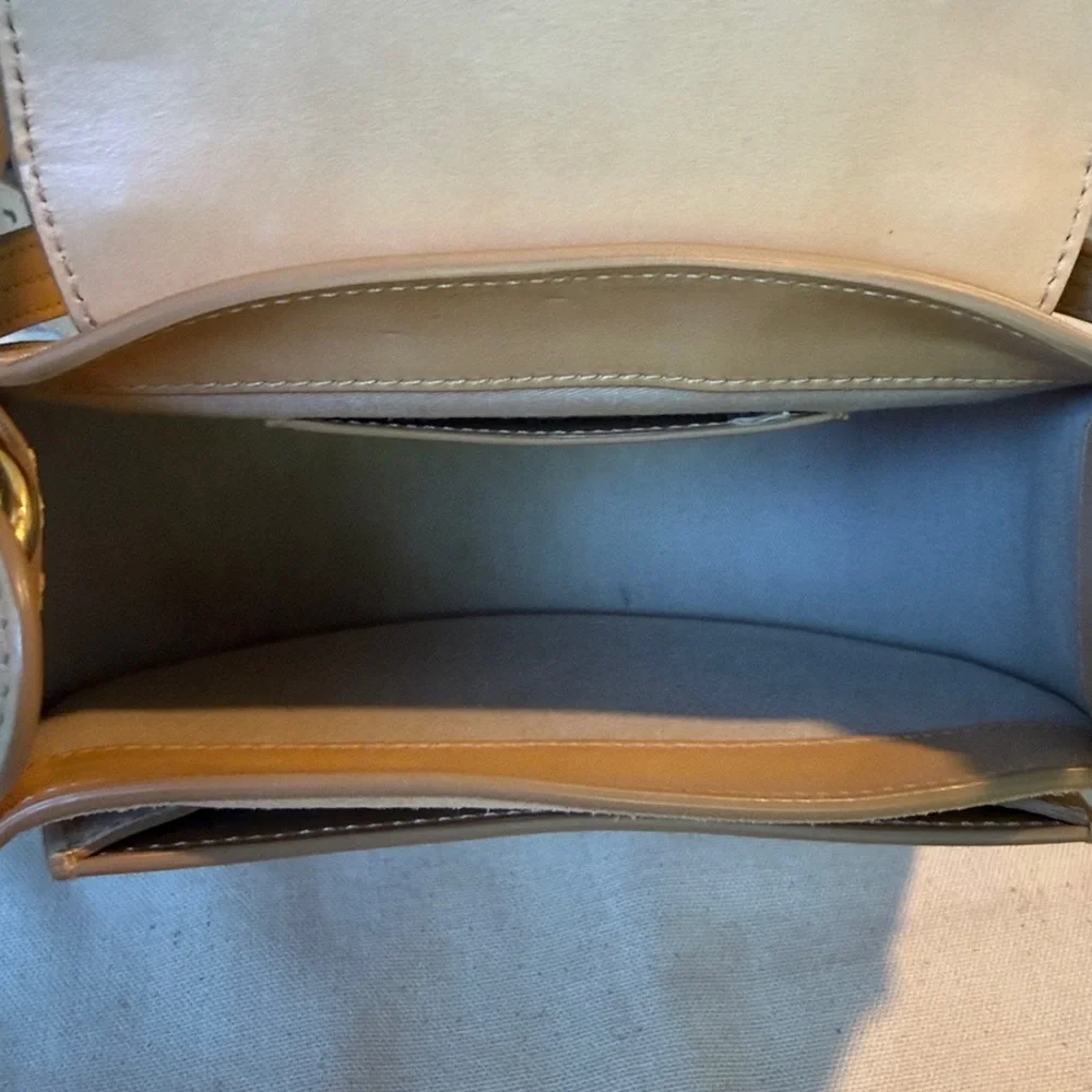 CHLOE Tess Calfskin Leather Crossbody Bag in Bleached Brown w Gold Hardware EUC - Picture 14 of 16